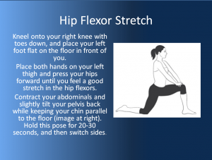 hip flex-or stretch exercise